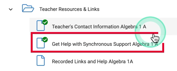 Get Help with Synchronous Support